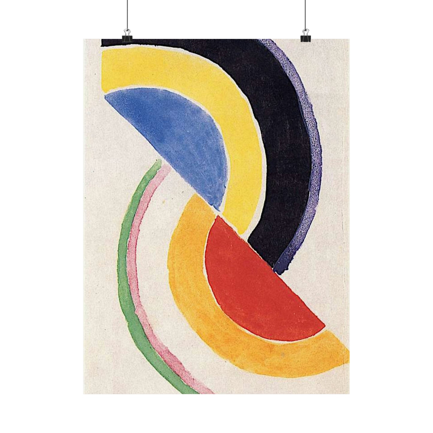 Robert Delaunay - Rhythm III - c. 1932 - Private collection High Quality Matte Wall Art Poster for Home, Office, Classroom