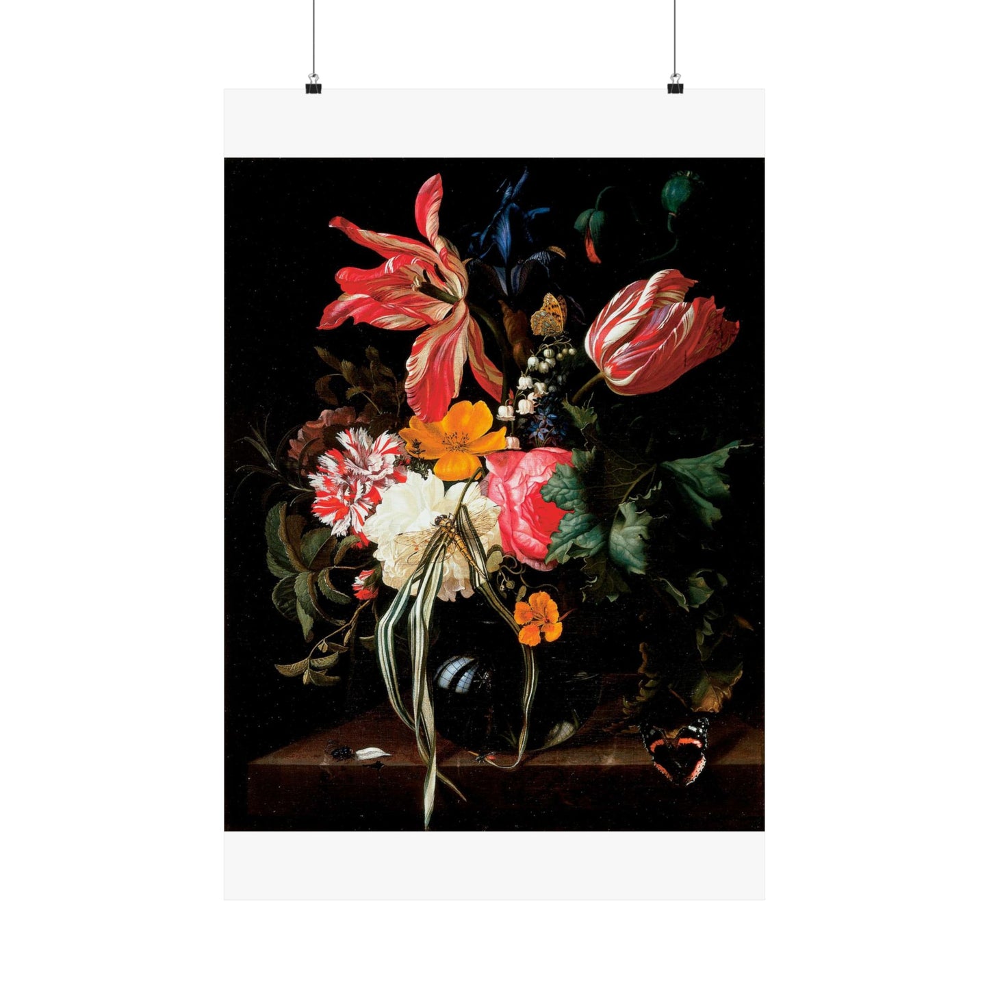 Maria van Oosterwijck - Flower Still Life - Google Art Project High Quality Matte Wall Art Poster for Home, Office, Classroom