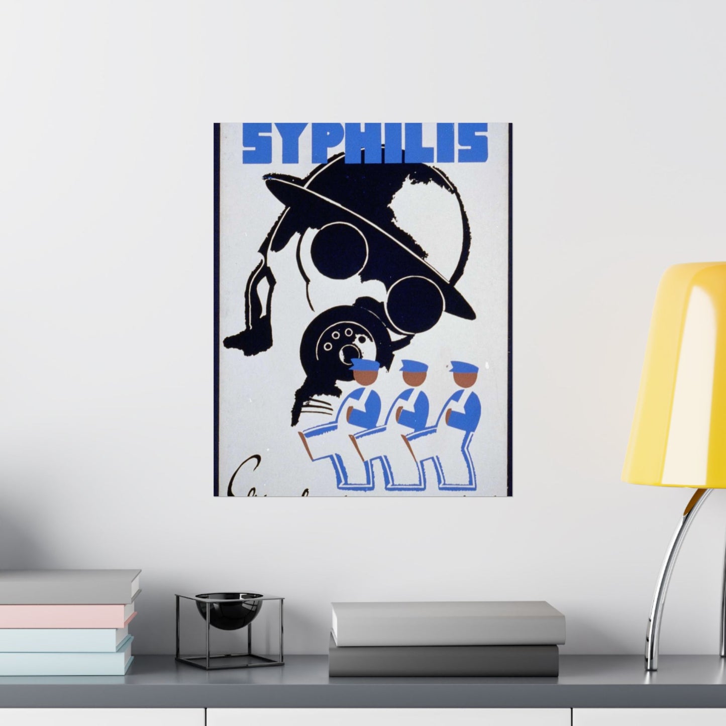 The enemy is syphilis Enlist employees in a campaign against it. High Quality Matte Wall Art Poster for Home, Office, Classroom