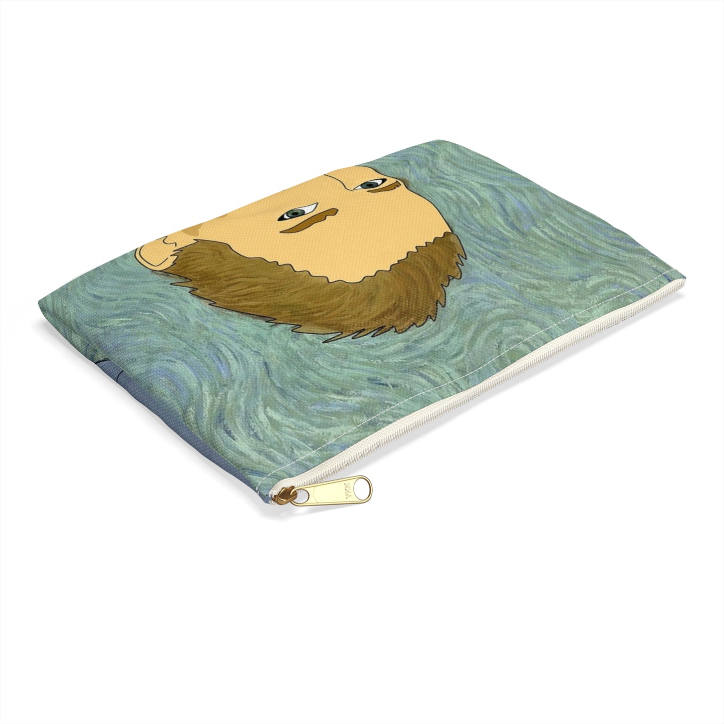 A painting of a man in a suit and tie. Van gogh illustration insanity. Large Organizer Pouch with Black Zipper