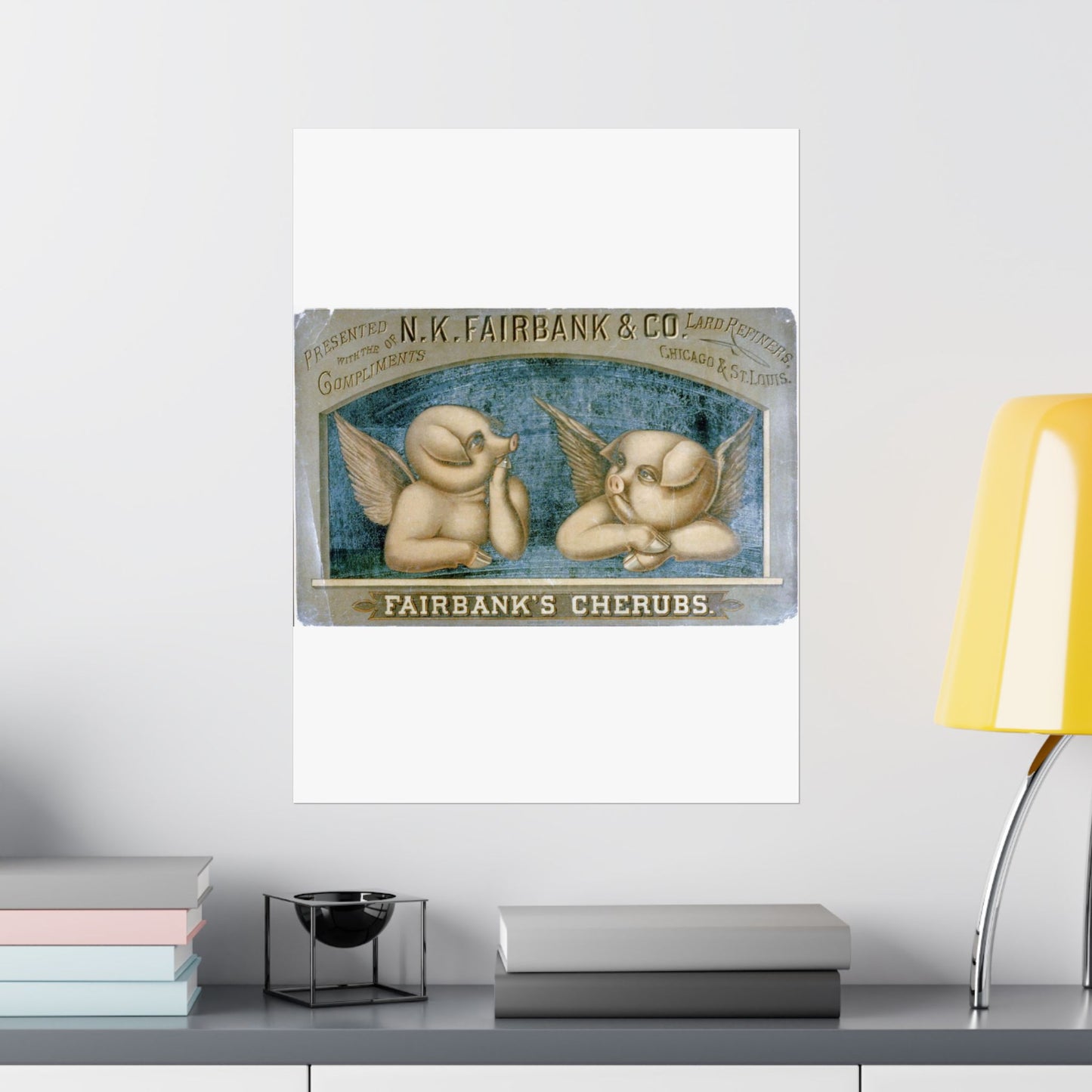 Fairbank's cherubs--Presented with the compliments of N.K. Fairbank & Co., lard refiners, Chicago & St. Louis High Quality Matte Wall Art Poster for Home, Office, Classroom