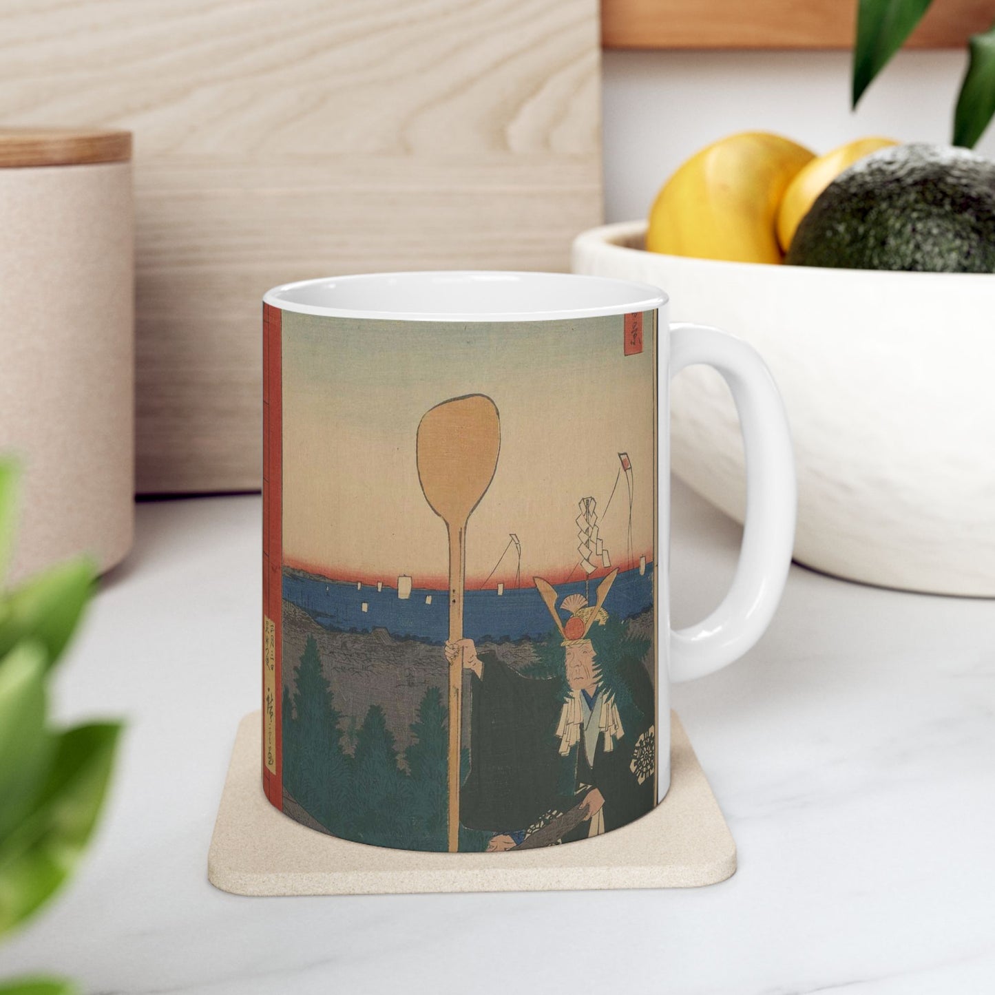 Gajō icchō, Andō Hiroshige - Public domain portrait drawing  Beautiful Novelty Ceramic Coffee Mug 11oz