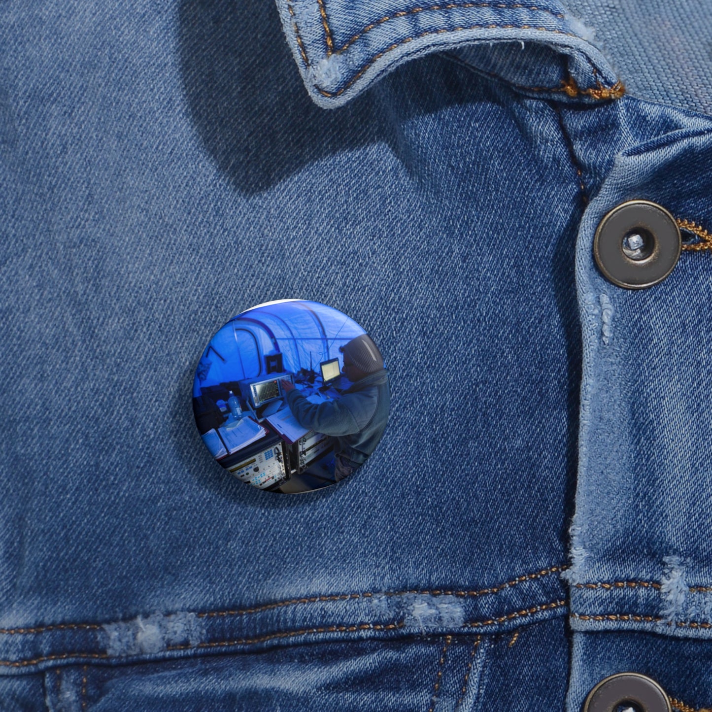 U.S. Air Force Staff Sgt. Titus Poulose of the 263rd Pin Buttons with Crisp Design