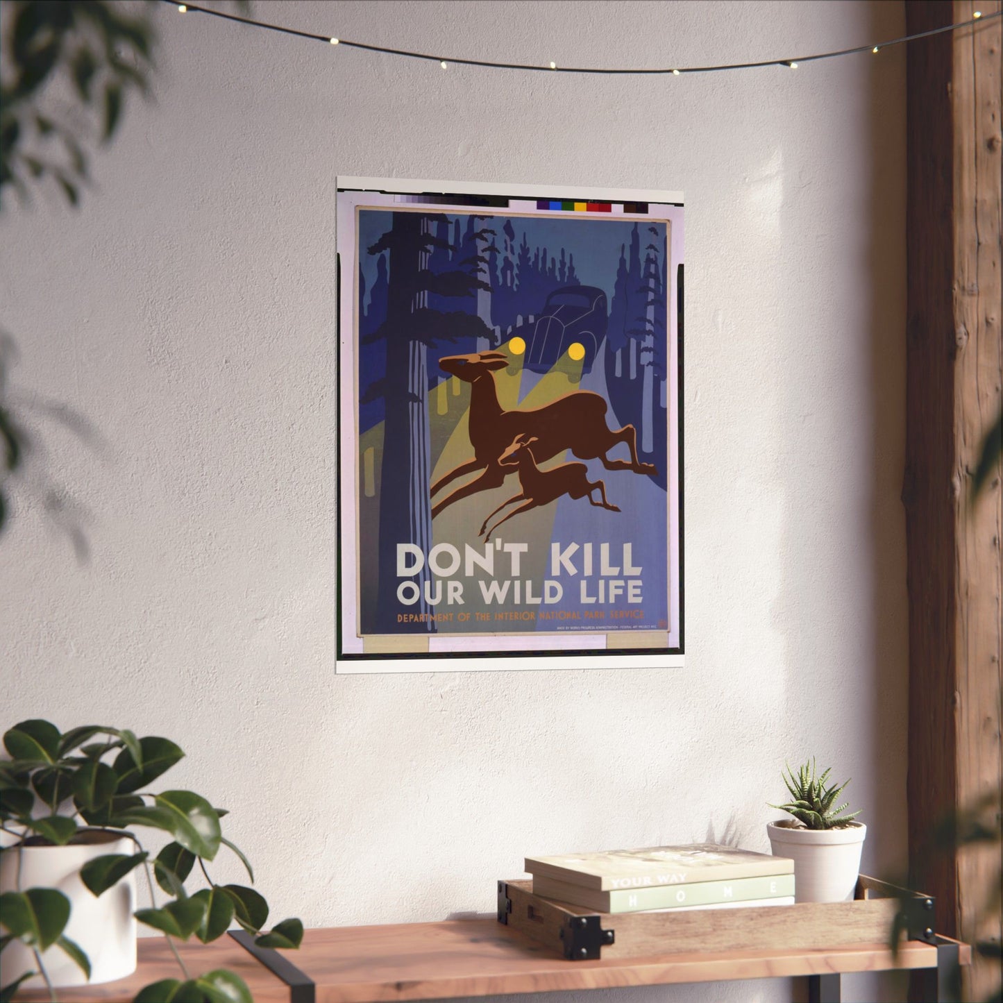 Don't kill our wild life - Art Deco public domain image High Quality Matte Wall Art Poster for Home, Office, Classroom