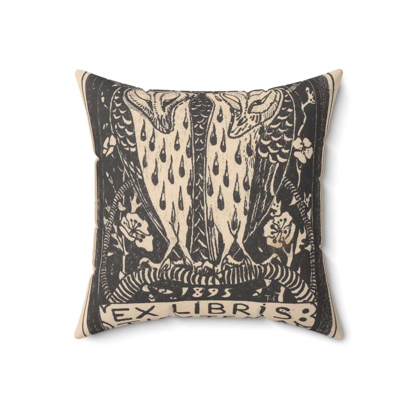 Theo van Hoytema - Ex libris van Theo van Hoytema Decorative Accent Square Pillow