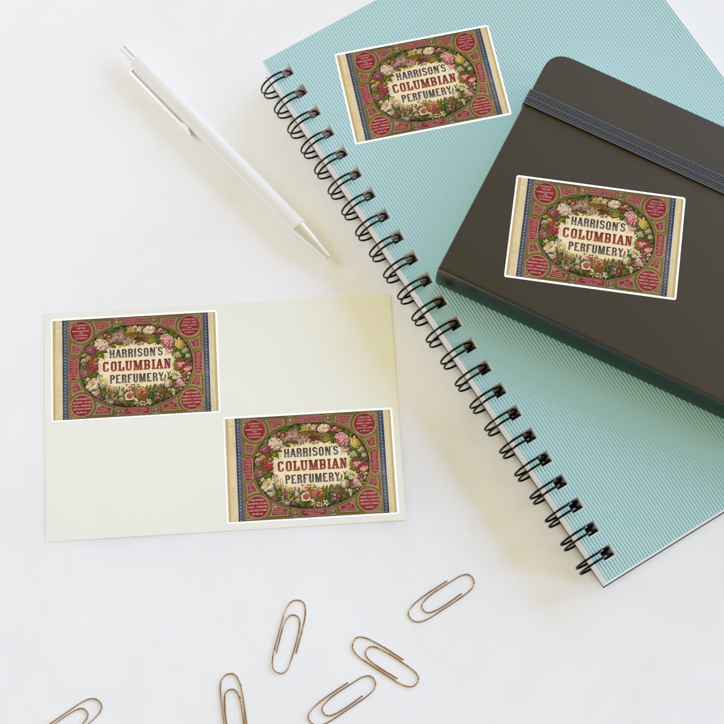 Harrison's Columbian perfumery / Designed and drawn on stone by Alphonse Bigot. Laminated UV Protective Vinyl Stickers