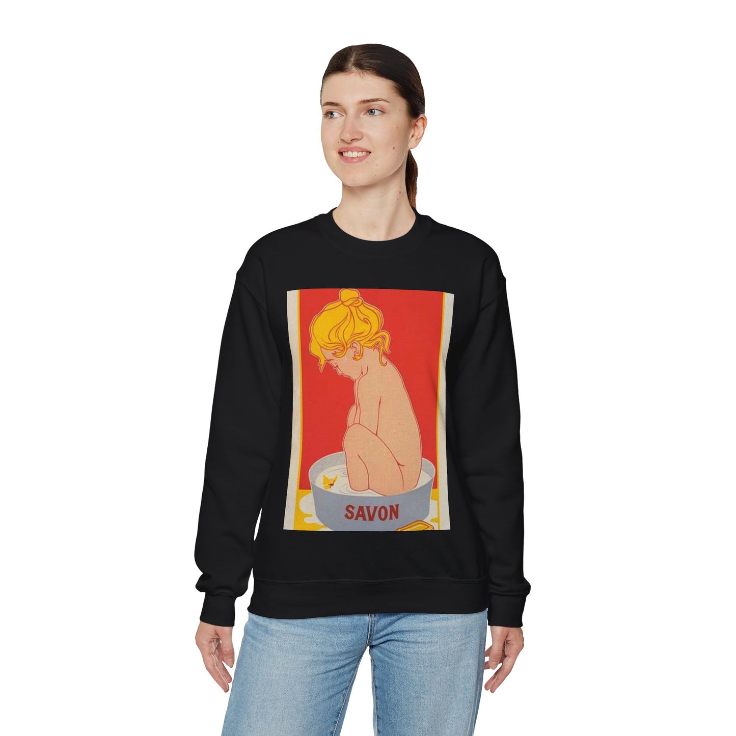 Affiche belge pour le "Savon Starlight". Black Heavy Blend Adult Crew Neck SweatShirt