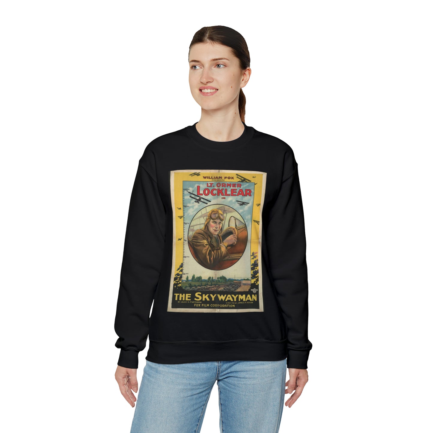 William Fox presents Lt. Ormer Locklear in The skywalker Black Heavy Blend Adult Crew Neck SweatShirt