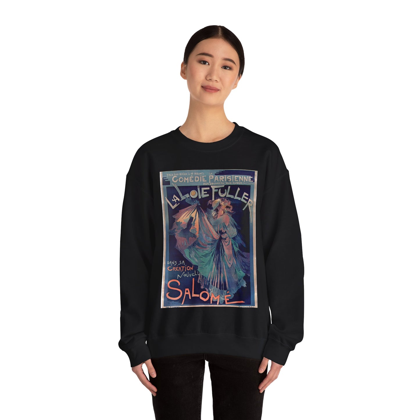 Georges de Feure - Affiche Loie Fuller Black Heavy Blend Adult Crew Neck SweatShirt