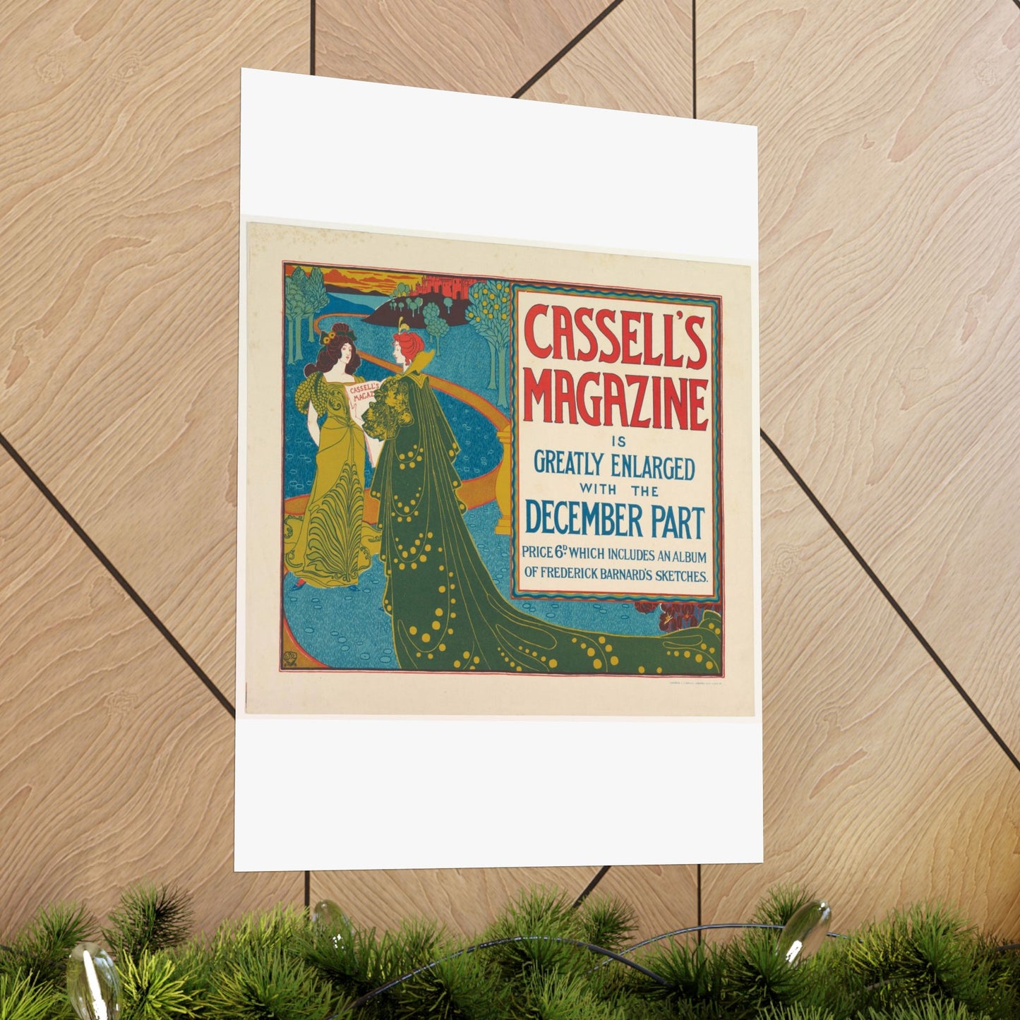 Louis Rhead - Cassell's Magazine: December High Quality Matte Wall Art Poster for Home, Office, Classroom