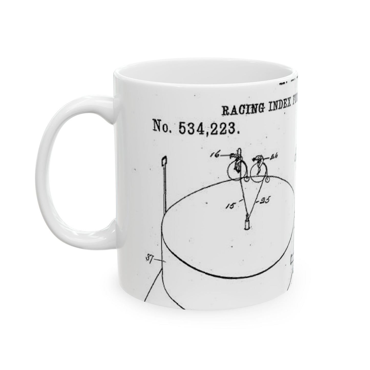 Patent drawing - RacingBikesPatent Public domain  image Beautiful Novelty Ceramic Coffee Mug 11oz