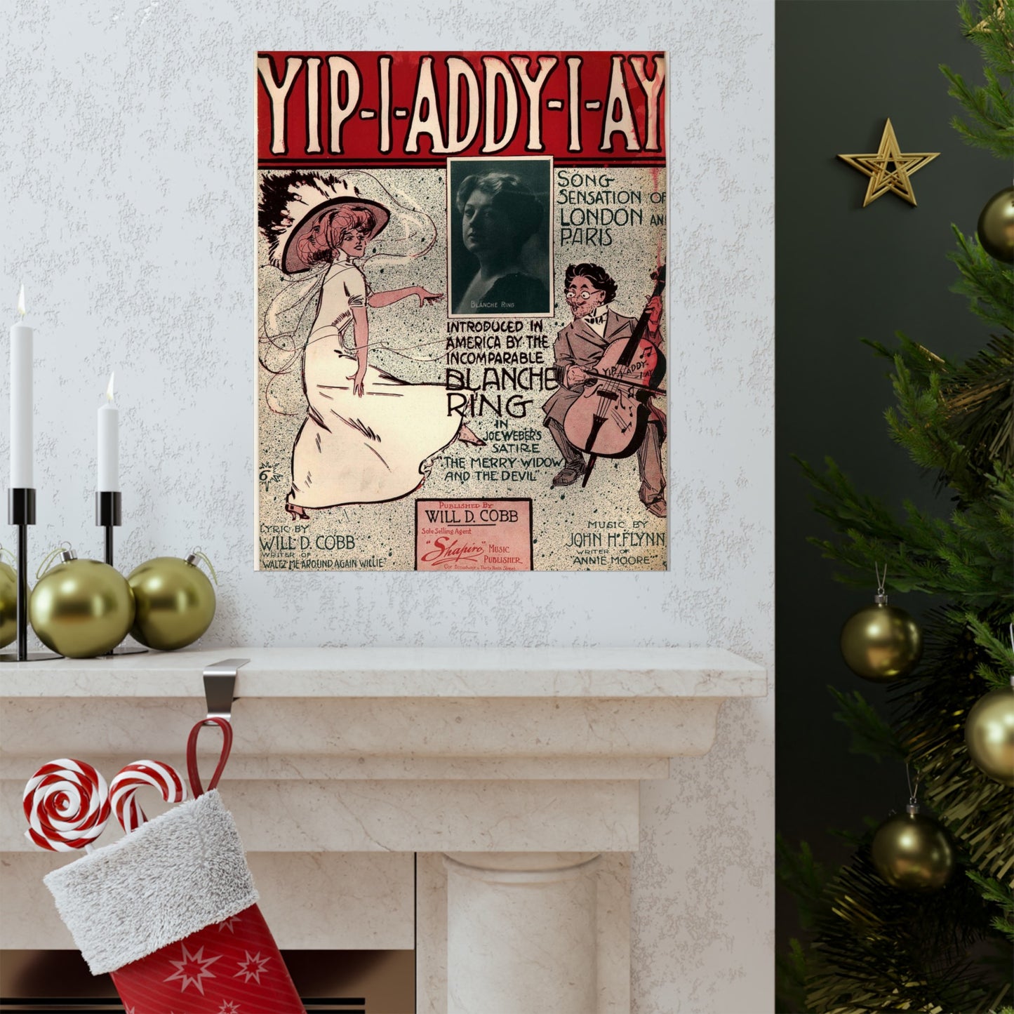 Yip I addy I ay! - Public domain American sheet music High Quality Matte Wall Art Poster for Home, Office, Classroom