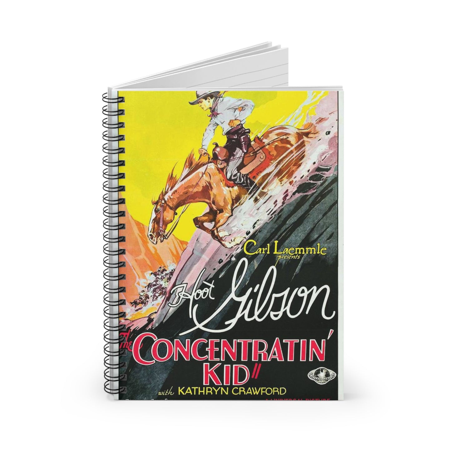 The Concentratin' Kid poster, Art Deco Poster Spiral Bound Ruled Notebook with Printed Cover