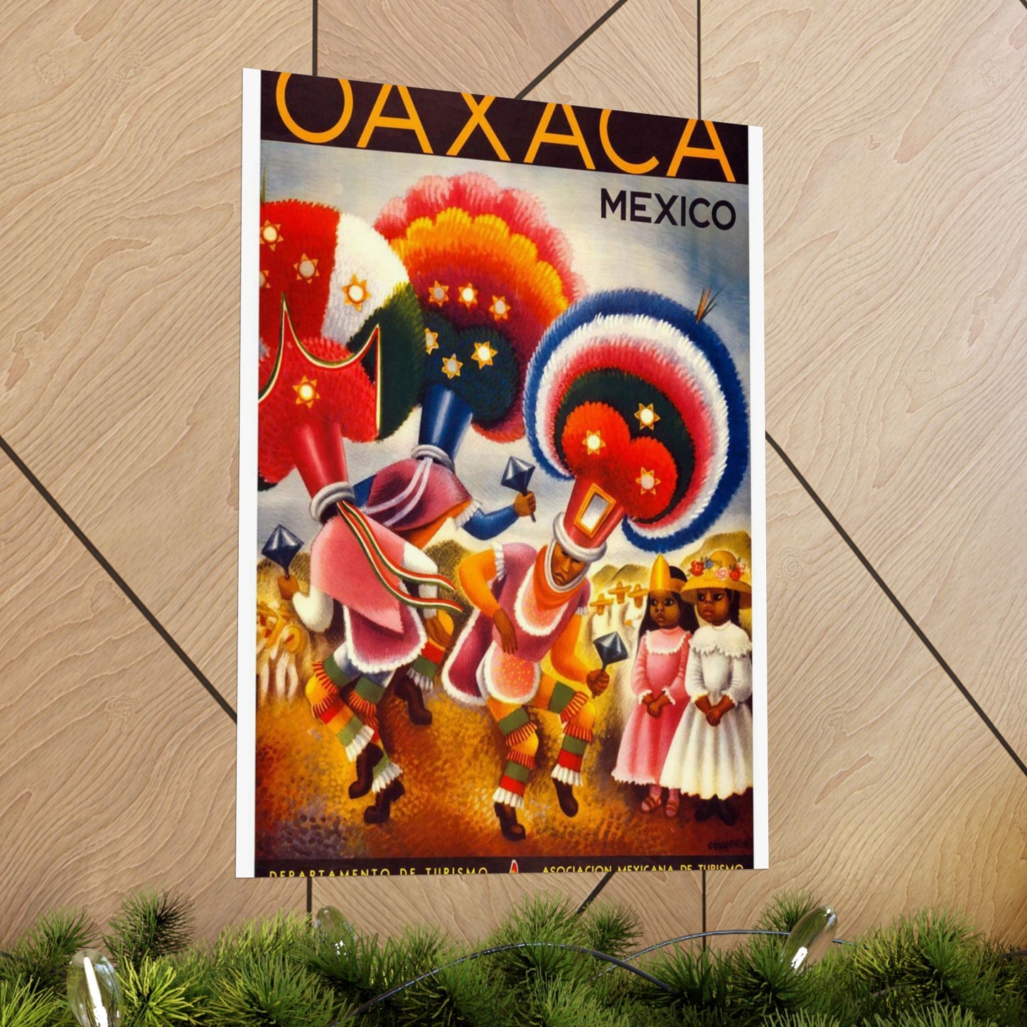 Oaxaca. Mexico. Vintage Travel Poster. High Quality Matte Wall Art Poster for Home, Office, Classroom