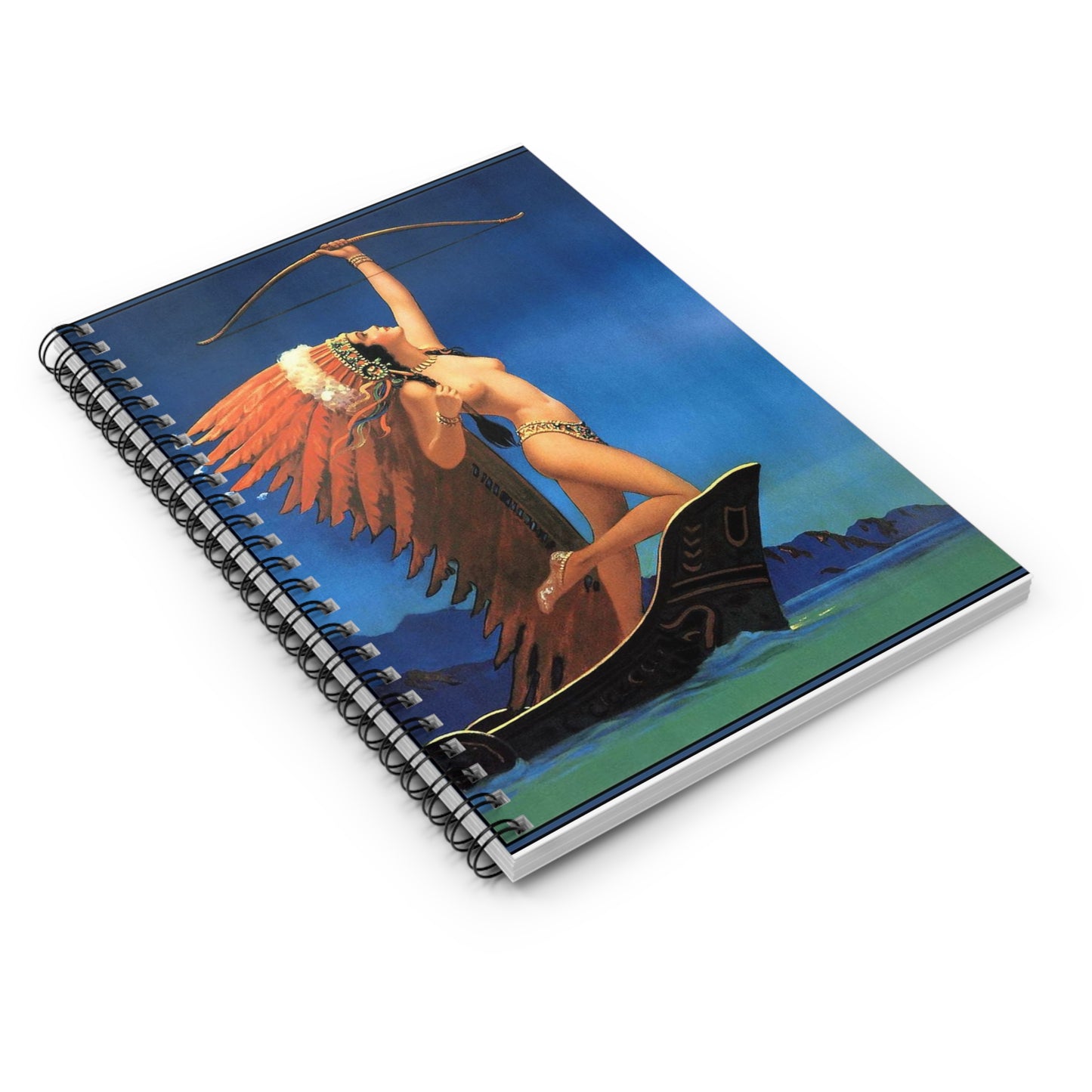 Flaming Arrow by Edward Mason Eggleston Spiral Bound Ruled Notebook with Printed Cover