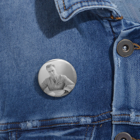 Unidentified Man, about 1940-1944 Pin Buttons with Crisp Design