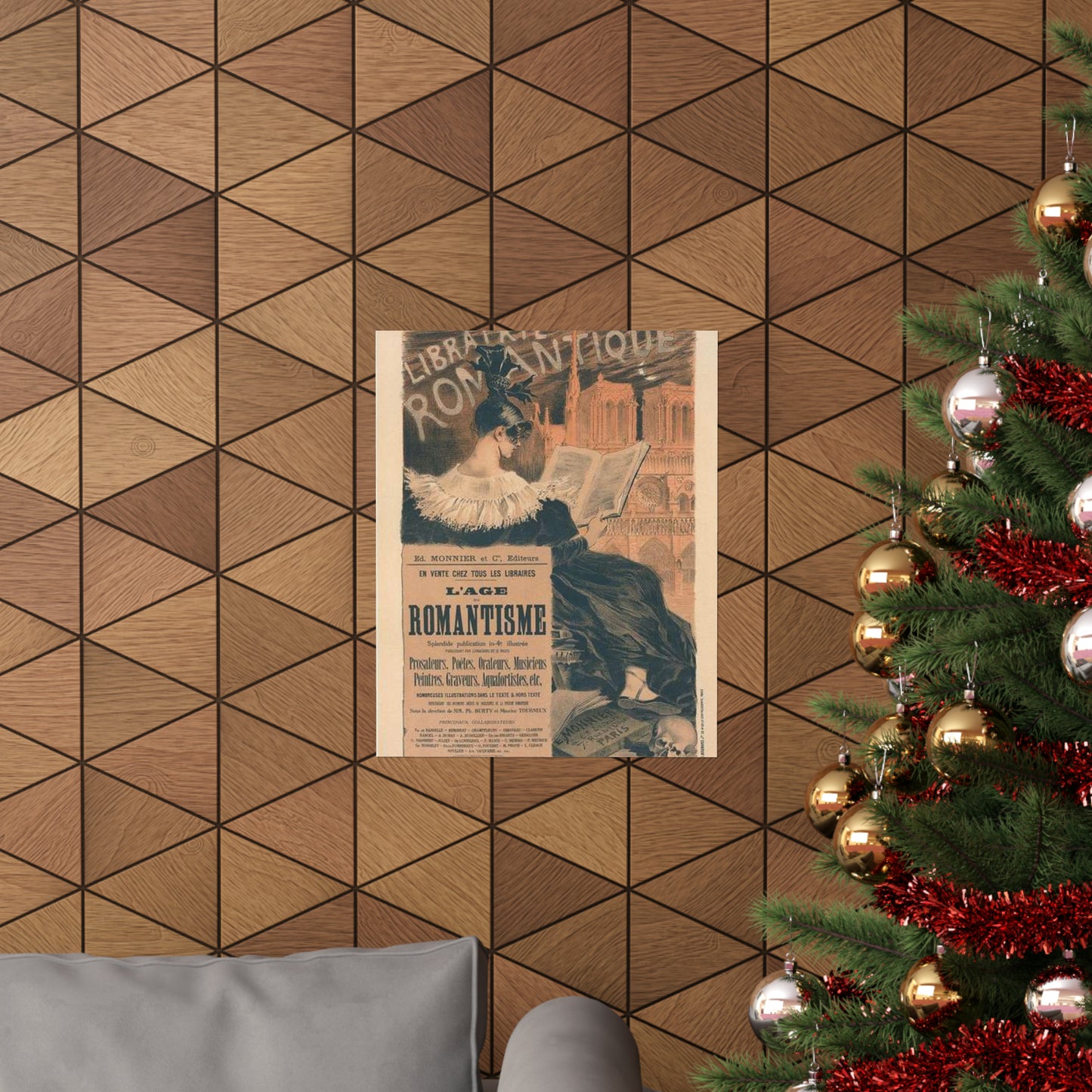 Affiche pour la "Librairie Romantique". High Quality Matte Wall Art Poster for Home, Office, Classroom