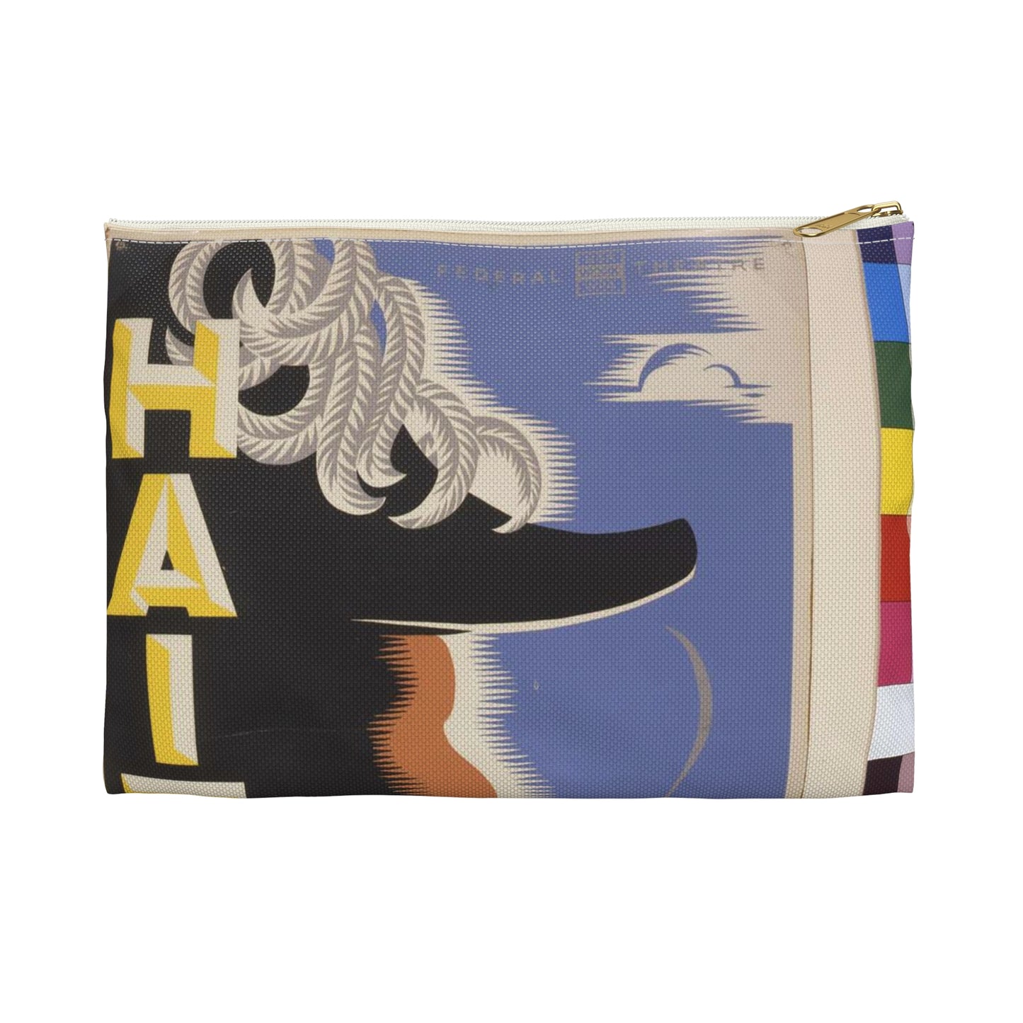 Haiti, a drama of the black Napoleon, by William Du Bois, Lafayette Theatre Large Organizer Pouch with Black Zipper