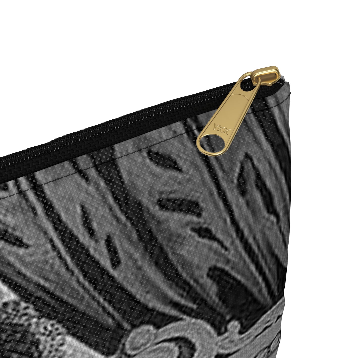 Amelia - Print, Library of Congress collection Large Organizer Pouch with Black Zipper