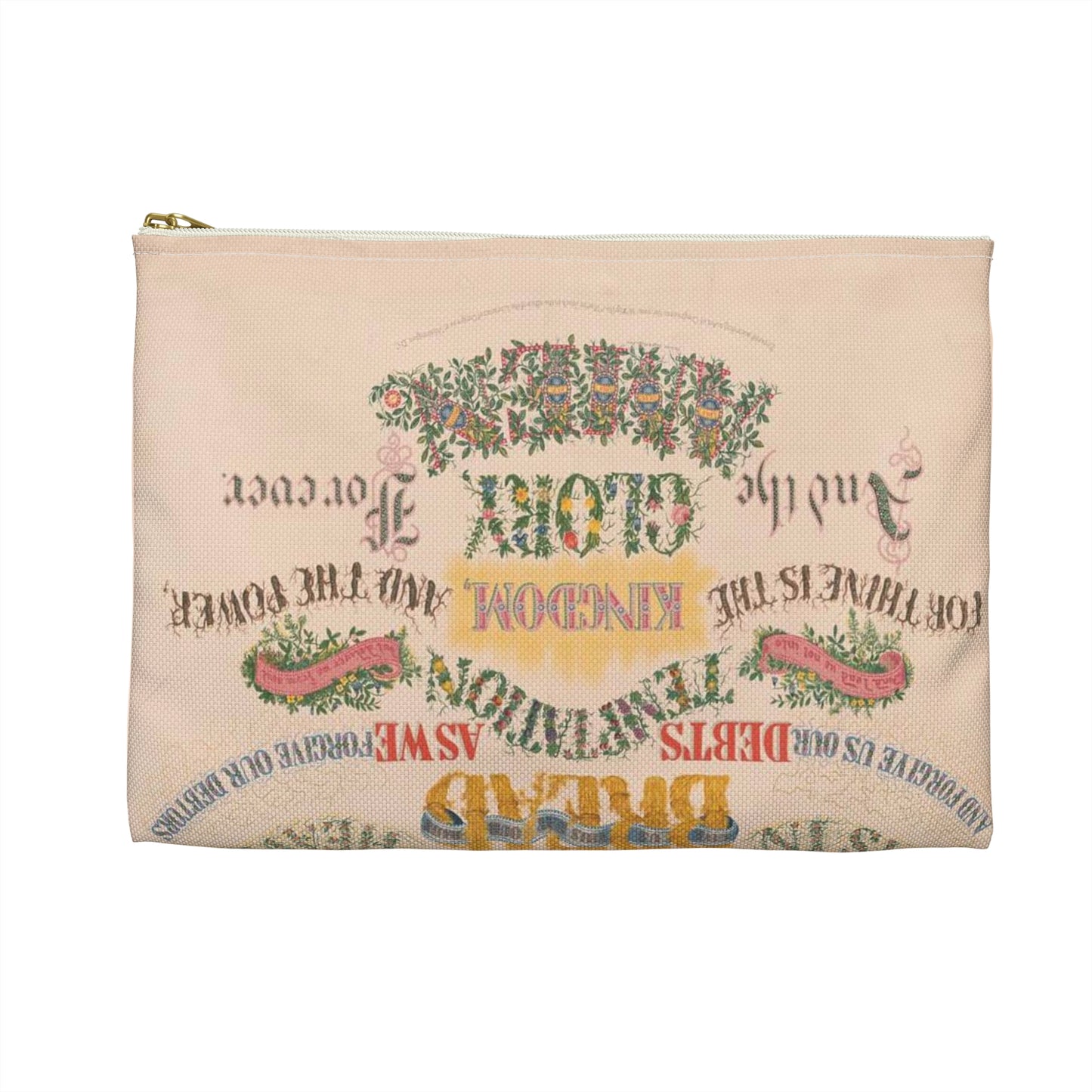 Our Father which art in Heaven - Public domain dedication image Large Organizer Pouch with Black Zipper