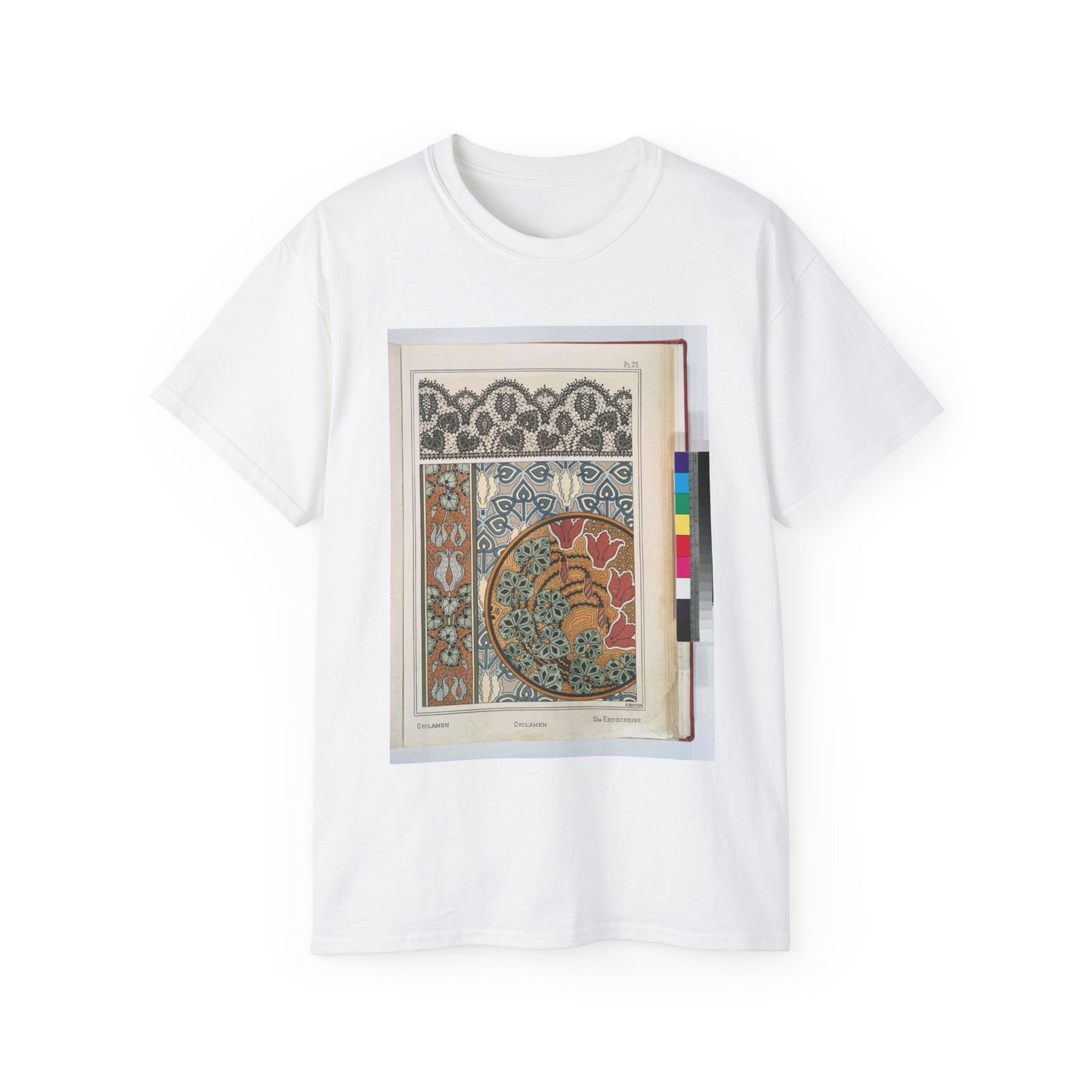 Cyclamen, E. Hervegh. Eugene Grasset, compiler White T-Shirt Gildan 2000 Cotton Unisex