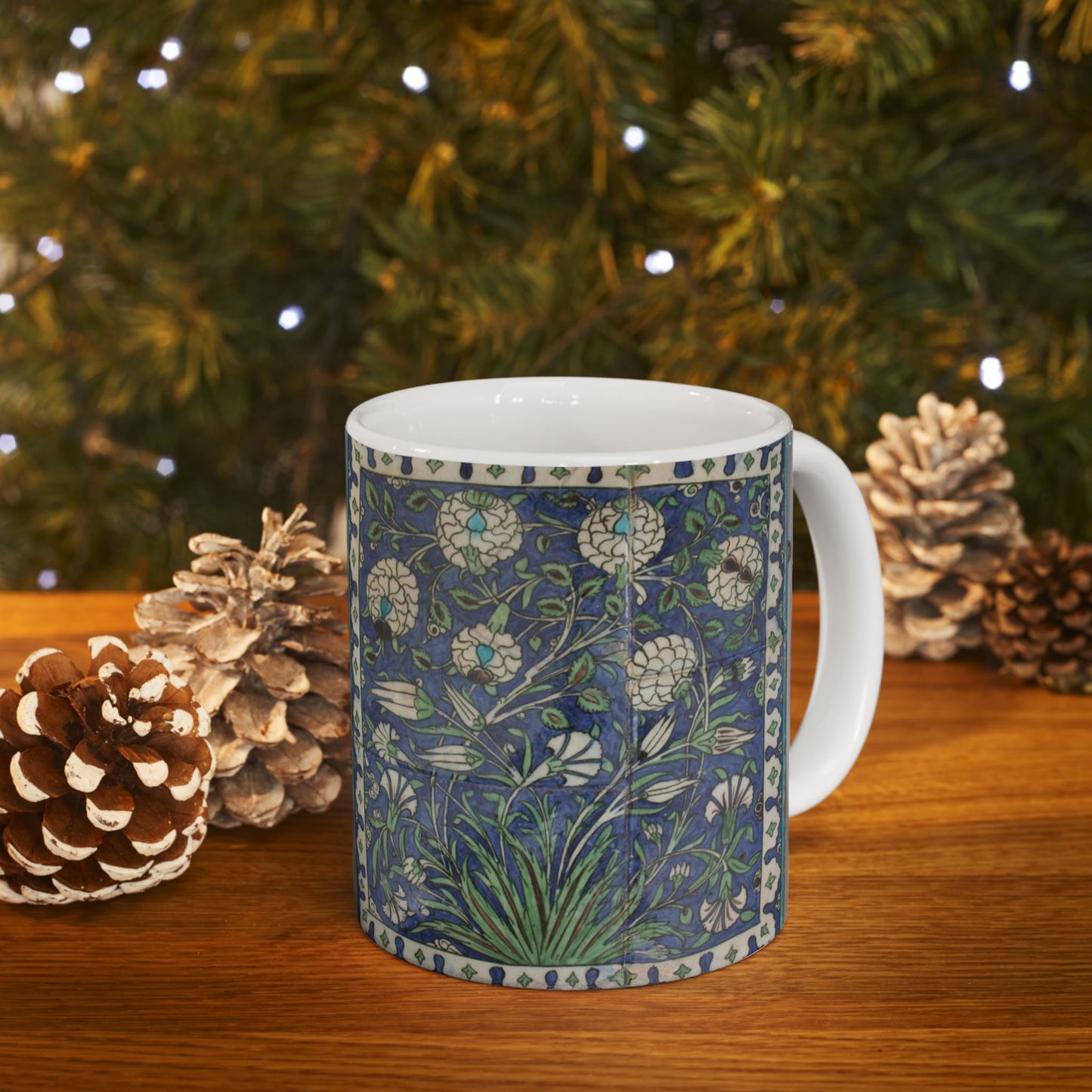 Tile Panel, 15th century - Public domain photo of museum object Beautiful Novelty Ceramic Coffee Mug 11oz