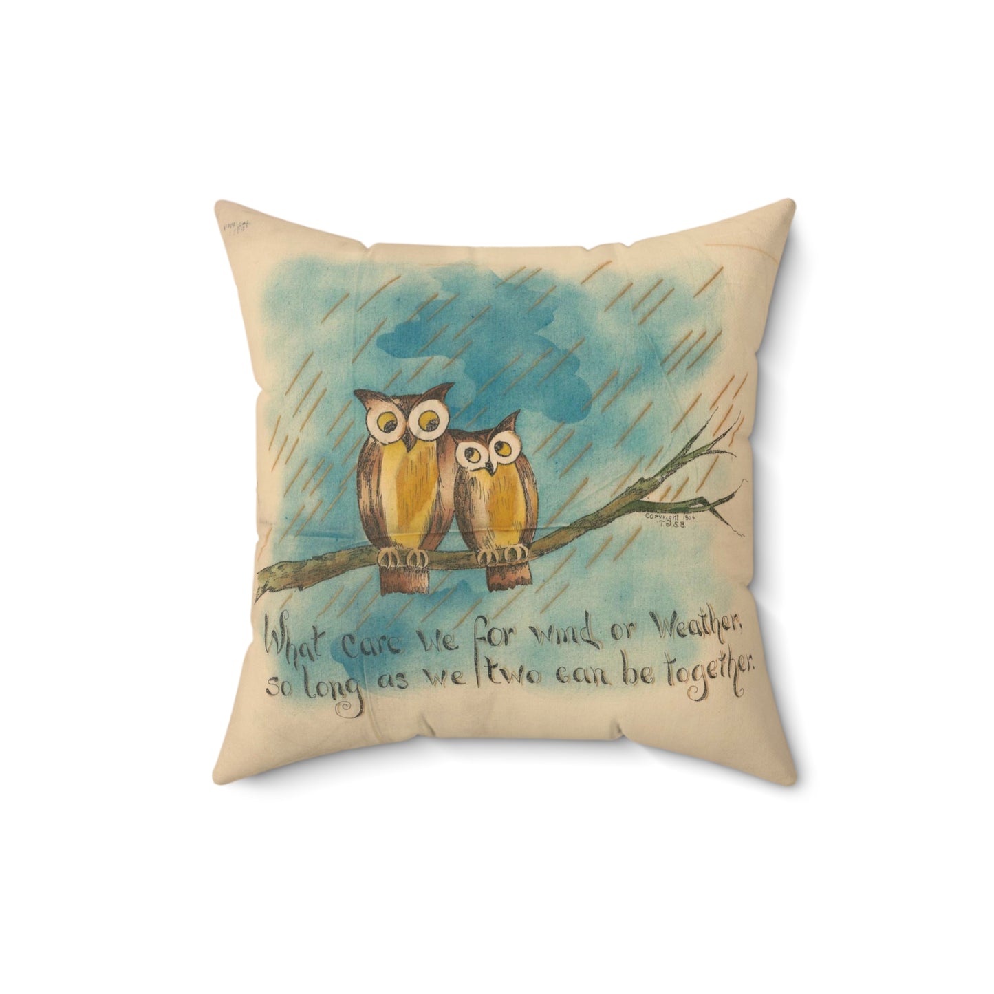 What care we for wind or weather, so long as we two can be together Decorative Accent Square Pillow