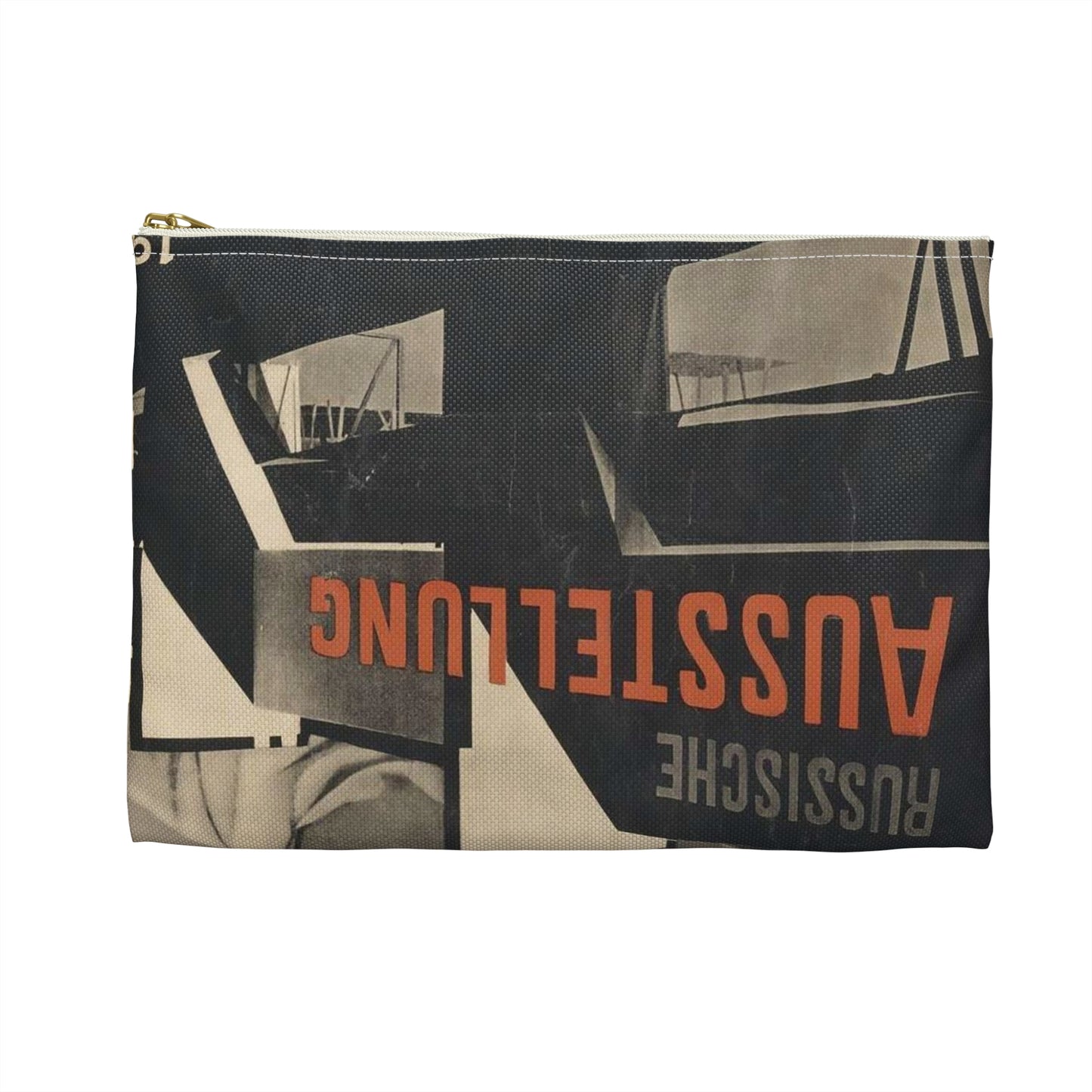 Artwork by El Lissitzky c1930 - Art Deco public domain image Large Organizer Pouch with Black Zipper