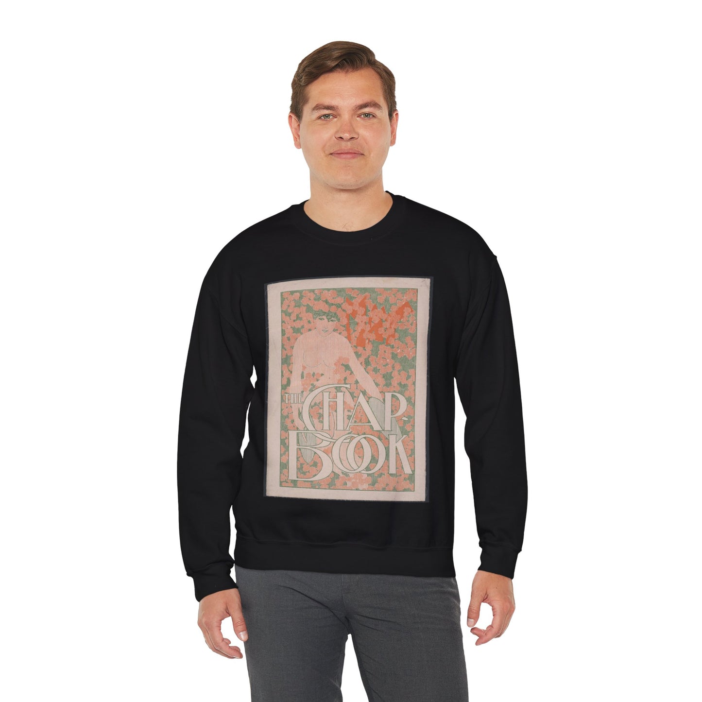 The Chap-book No. 4: May. - Public domain book illustration Black Heavy Blend Adult Crew Neck SweatShirt