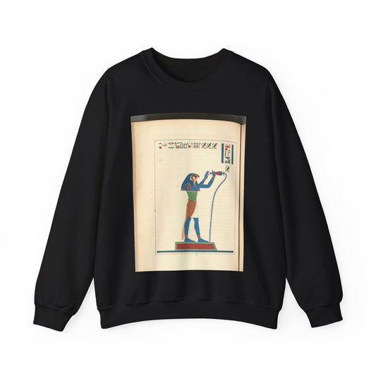 Thoth Trismégiste, le premier Hermès, Hermès Trismégiste. Black Heavy Blend Adult Crew Neck SweatShirt