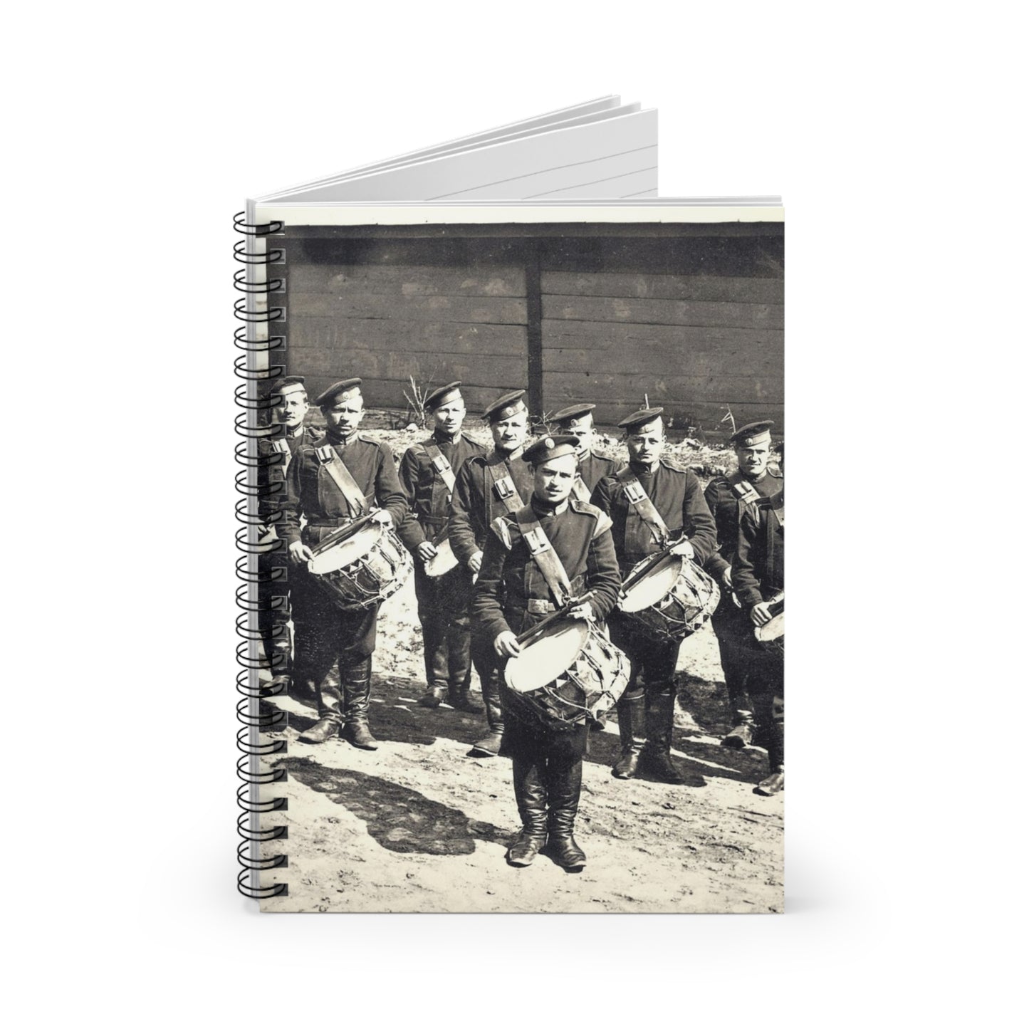 Vladimir, Vokzalnaya Street. A platoon of drummers 10 of the Little Russian Grenadier Regiment. Spiral Bound Ruled Notebook with Printed Cover