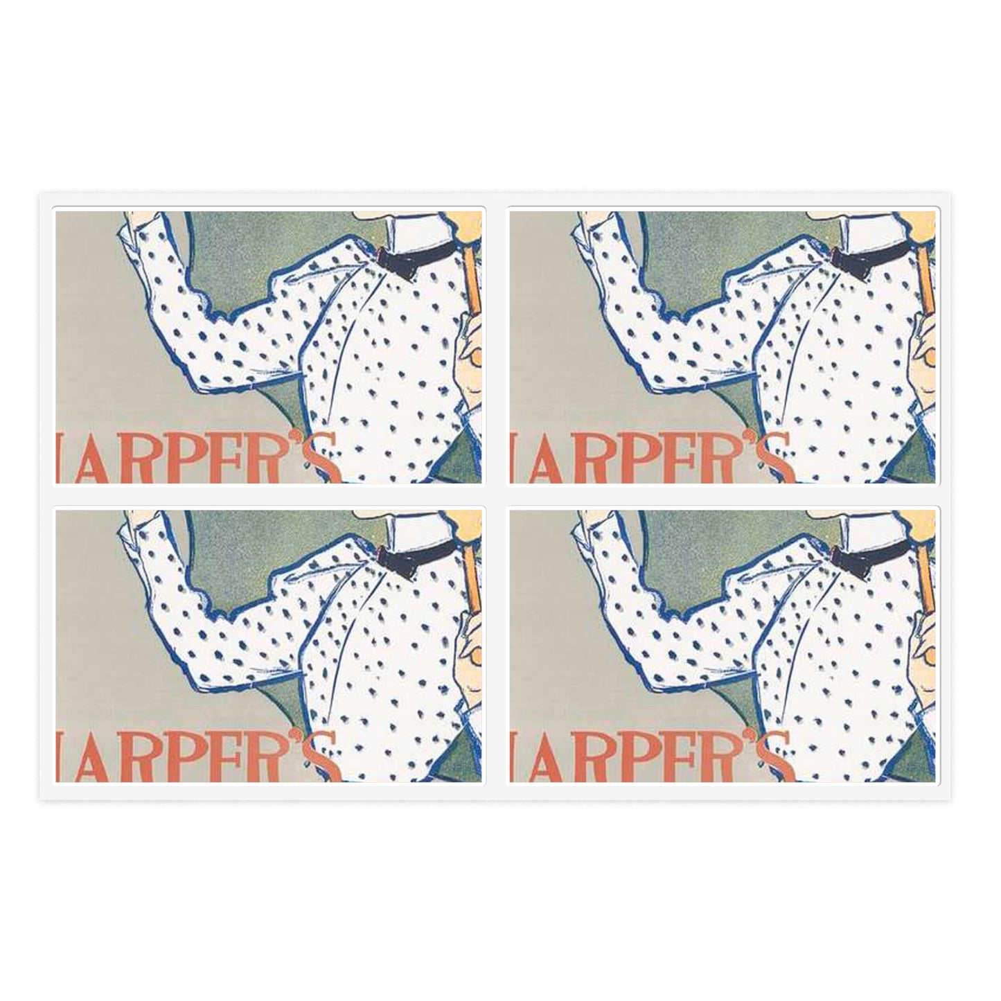 Edward Penfield, Harper's April Laminated UV Protective Vinyl Stickers
