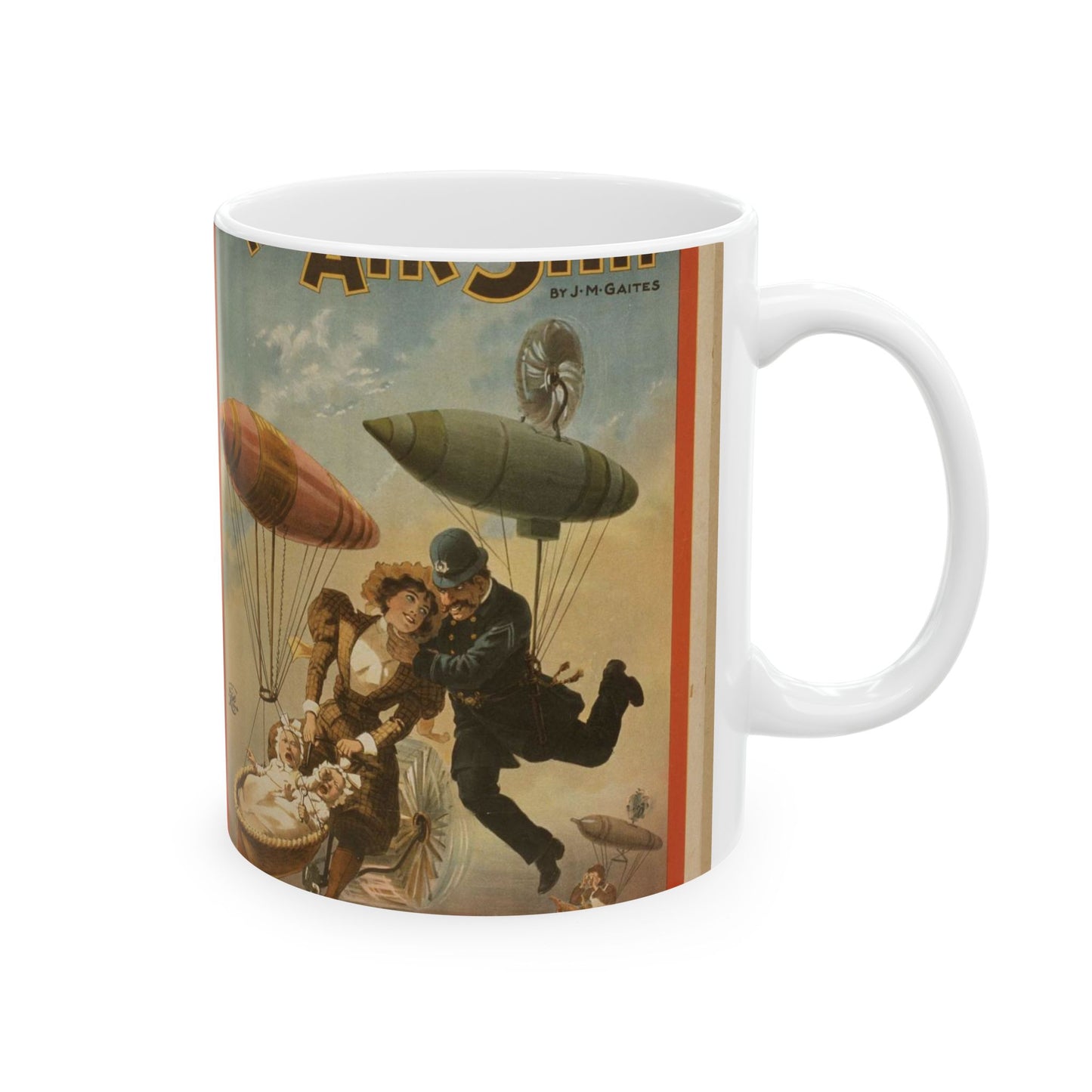 A musical farce comedy, The air ship by J.M. Gaites. Beautiful Novelty Ceramic Coffee Mug 11oz