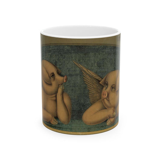 Fairbank's cherubs--Presented with the compliments of N.K. Fairbank & Co., lard refiners, Chicago & St. Louis Beautiful Novelty Ceramic Coffee Mug 11oz