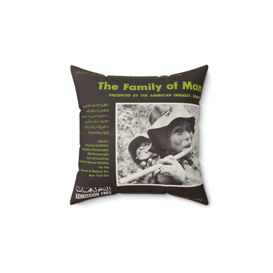 Poster: The Family of Man - Public domain portrait print Decorative Accent Square Pillow