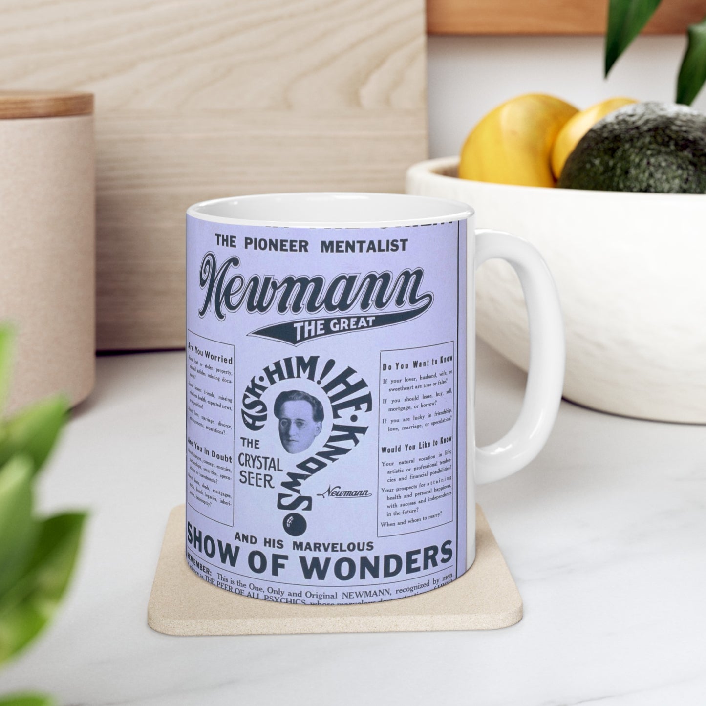 A night in the Orient the pioneer mentalist Newmann the Great and his marvelous show of wonders. Beautiful Novelty Ceramic Coffee Mug 11oz