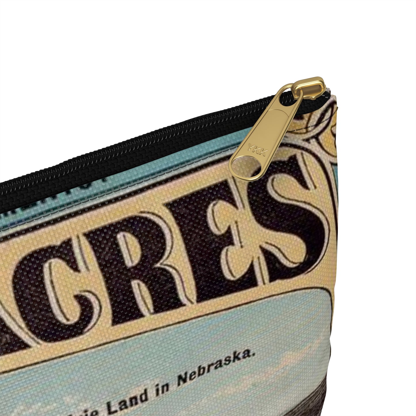 Millions of acres. Iowa and Nebraska. Land for sale on 10 years credit by the Burlington & Missouri River R. R. Co. at 6 per ct interest and low prices ... Buffalo. N. Y. Commercial advertiser printing house [1872]. Large Organizer Pouch with Black Zipper