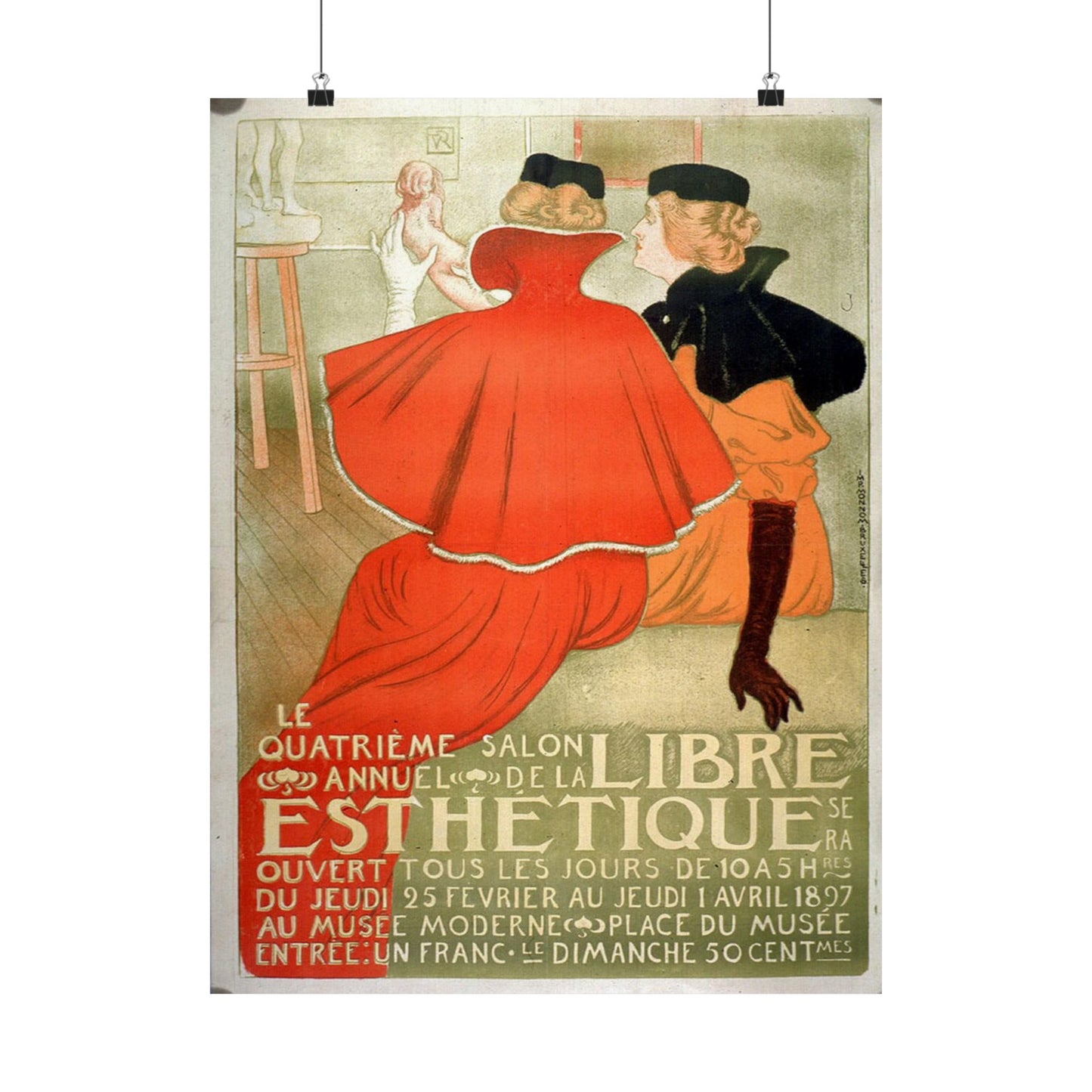 Le quatrième salon annuel de la Libre Esthétique High Quality Matte Wall Art Poster for Home, Office, Classroom