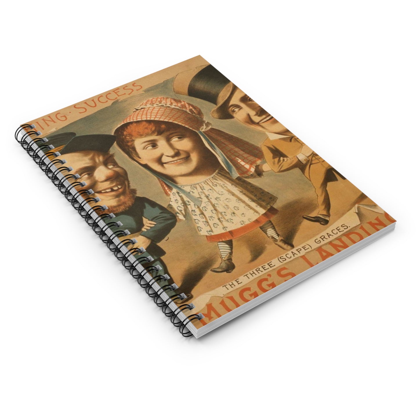 The laughing success, Mugg's Landing Spiral Bound Ruled Notebook with Printed Cover