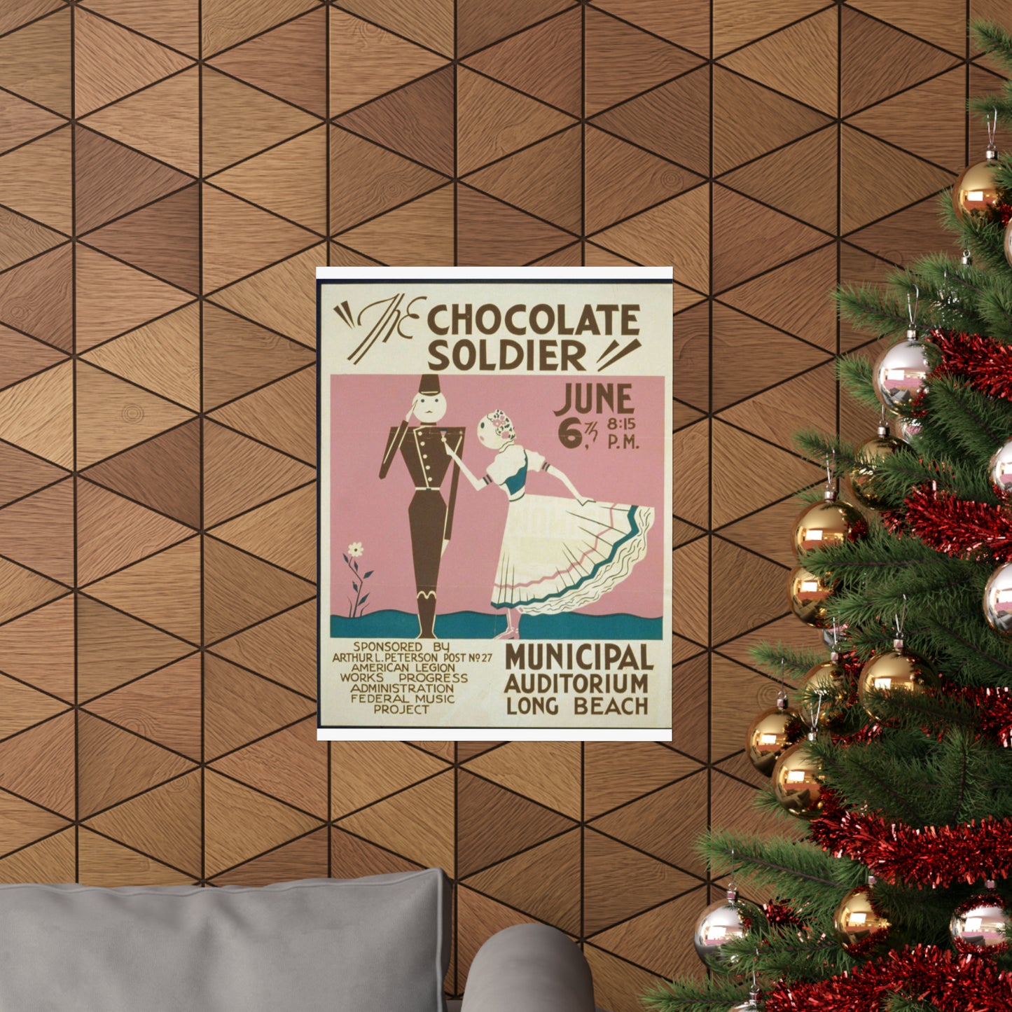 "The chocolate soldier" - WPA poster, Public domain, Library of Congress High Quality Matte Wall Art Poster for Home, Office, Classroom