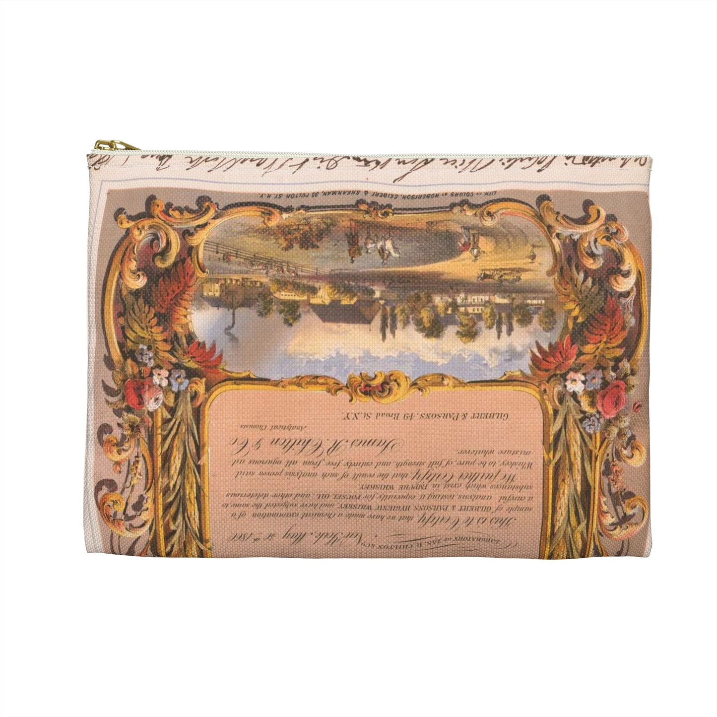 Gilbert & Parsons, hygienic whiskey--for medical use / lith. in colors by Robertson, Seibert & Shearman, N.Y. Large Organizer Pouch with Black Zipper