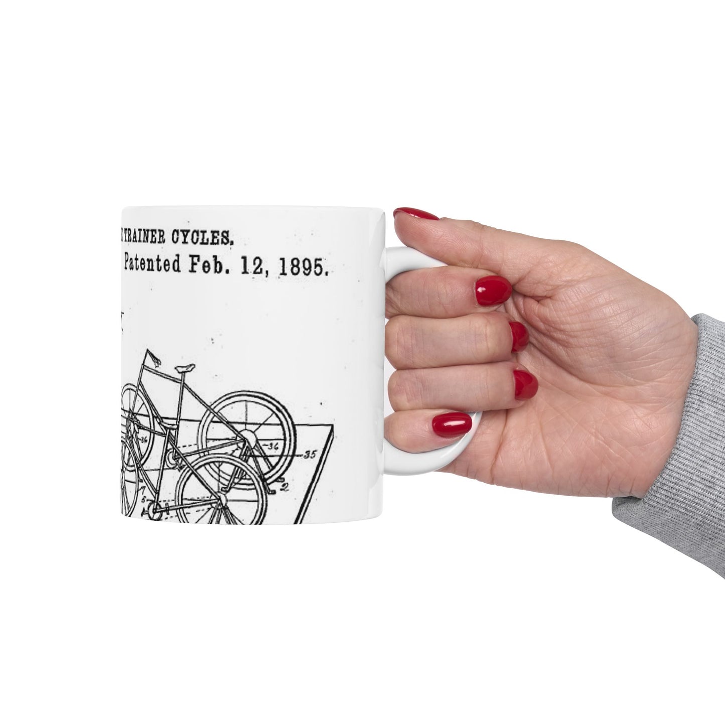 Patent drawing - RacingBikesPatent Public domain  image Beautiful Novelty Ceramic Coffee Mug 11oz