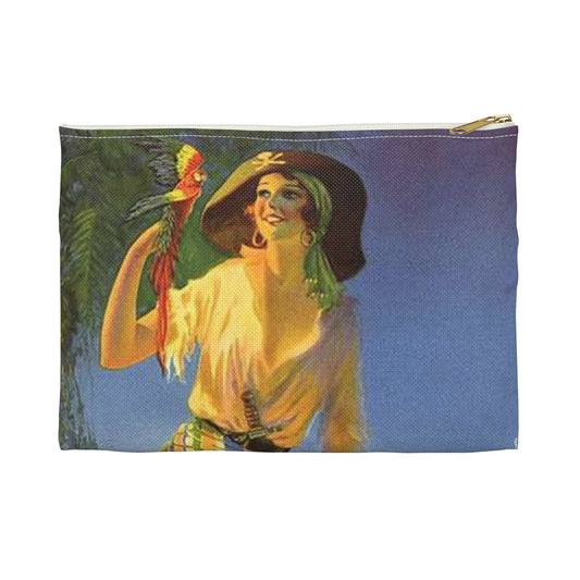 Princess of the Treasure Isle, Edward Mason Eggleston, 1931 Large Organizer Pouch with Black Zipper