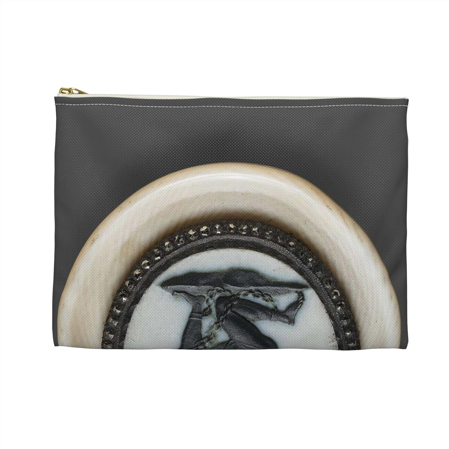 Anti-Slavery Medallion, Wedgwood porcelain manufactory, England Large Organizer Pouch with Black Zipper