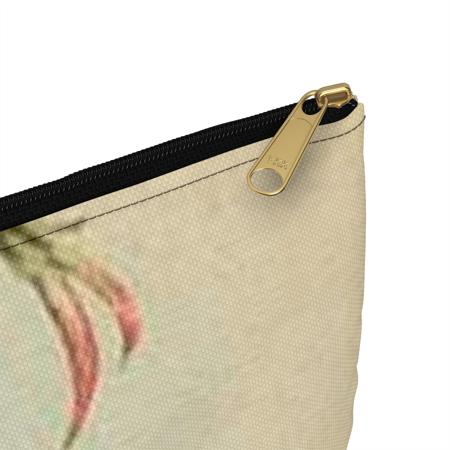 The talking bird. - Drawing. Public domain image. Large Organizer Pouch with Black Zipper