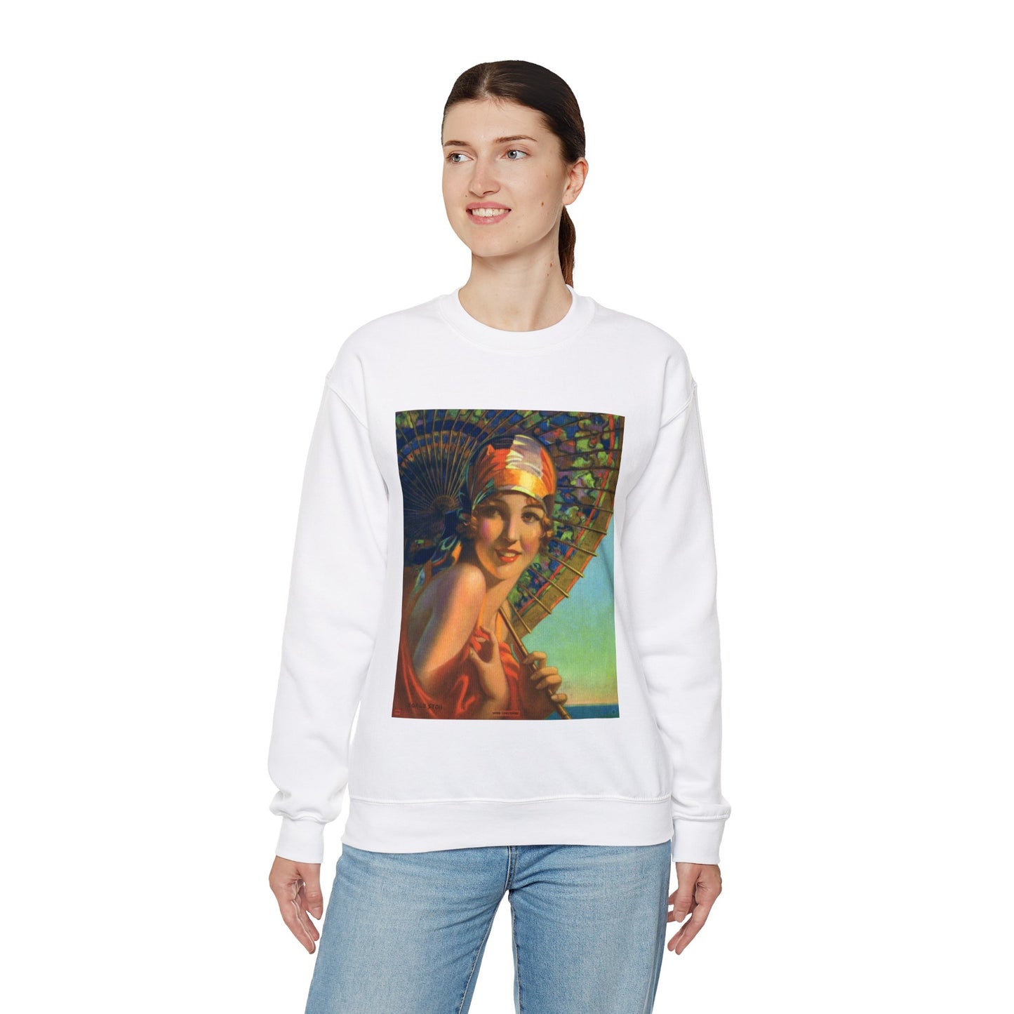Miss Universe by Edward Mason Eggleston, 1933 White Heavy Blend Adult Crew Neck SweatShirt