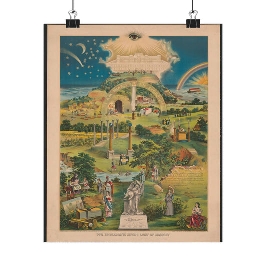 Our emblematic mystic light of masonry High Quality Matte Wall Art Poster for Home, Office, Classroom