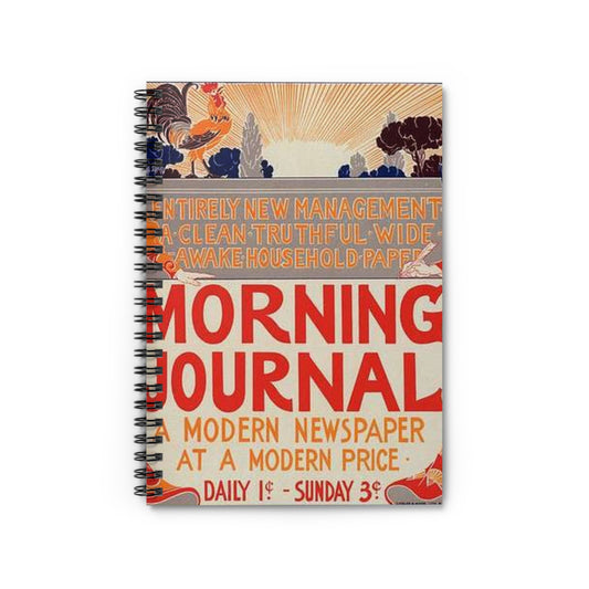 Louis Rhead - Affiche américaine pour le "Morning Journal". Spiral Bound Ruled Notebook with Printed Cover