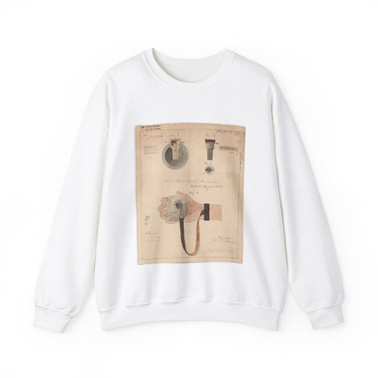 Patent drawing - Drawing of Improved Hand Grenade Public domain  image White Heavy Blend Adult Crew Neck SweatShirt