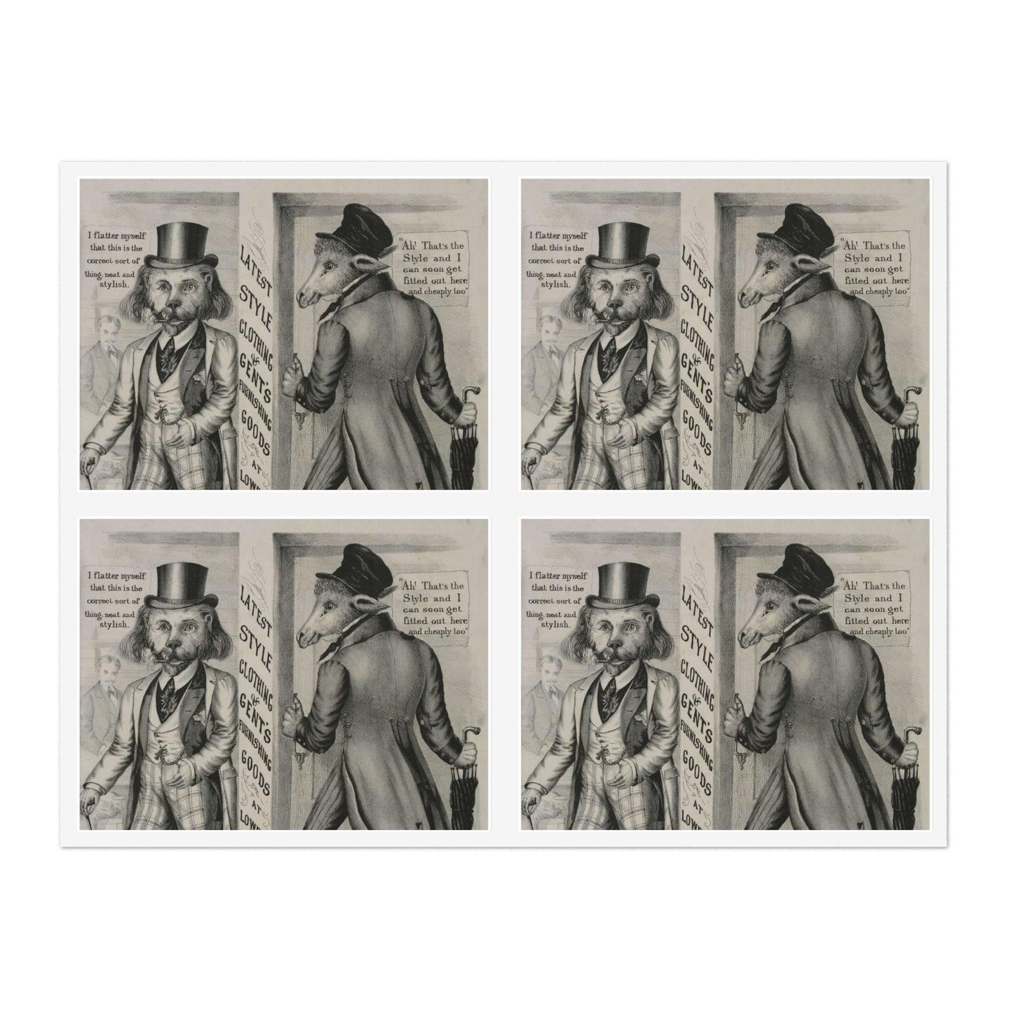 Poster no. 3. Latest style clothing & gents furnishing goods Laminated UV Protective Vinyl Stickers